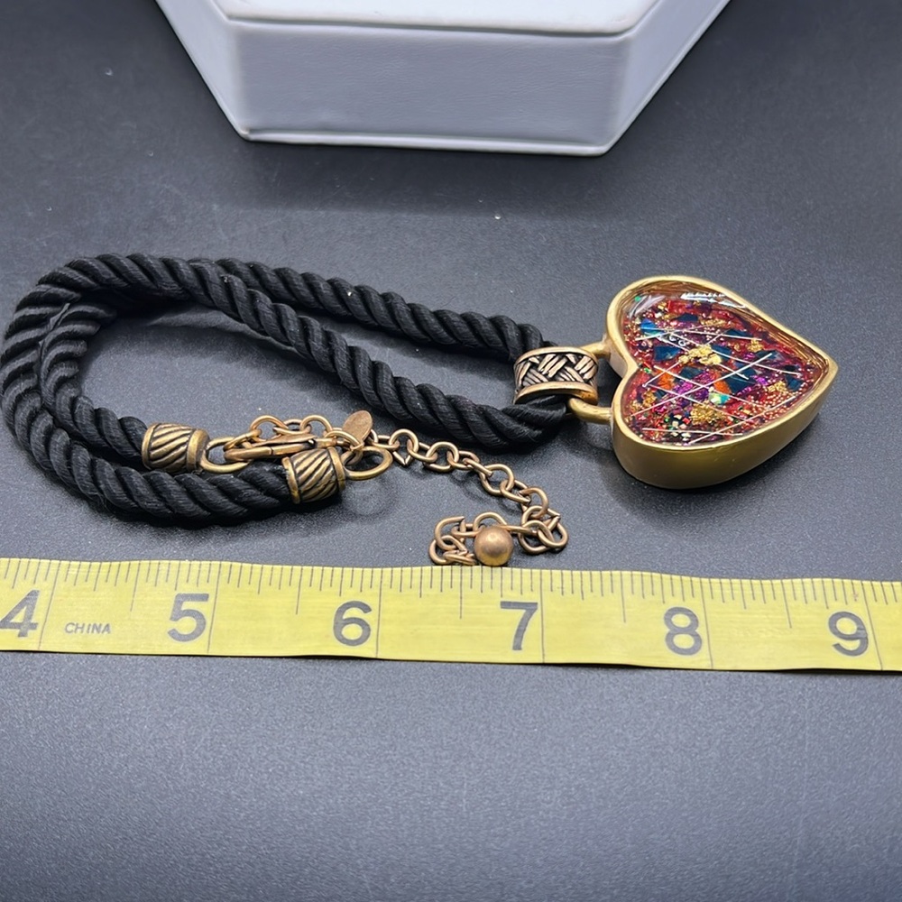 Vintage Chicos foil art heart necklace - Picture 6 of 6